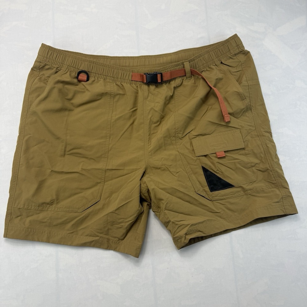 Eddie Bauer Shorts Mens 2XL Brown Hiking Outdoor Utility Trail Casual